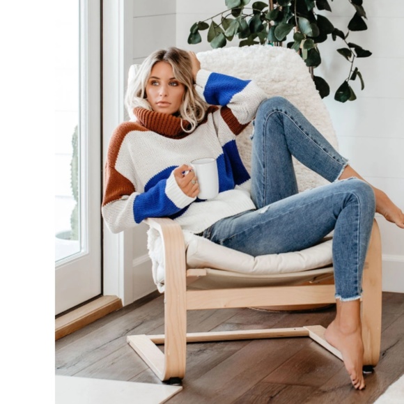 DIMA Striped Loose Knit Oversized Sweater - Picture 1 of 8
